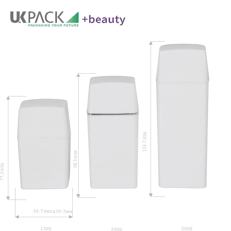 Square Airless Bottle 15ml, 30ml, 50ml, UKA12
