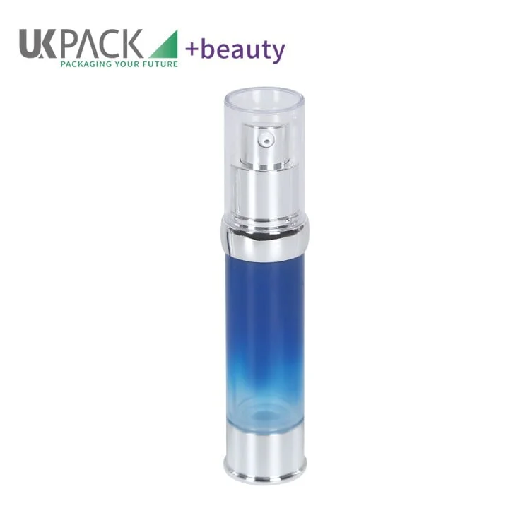 Akryl luftlös pumpflaska för resor, 15 ml, 20 ml, 30 ml