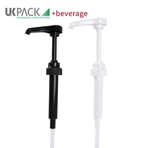 Black food grade syrup pump dispenser - UKS10 - 28 - 400 closure