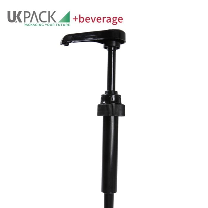 Black food grade syrup pump dispenser - UKS10 - 28 - 400 closure