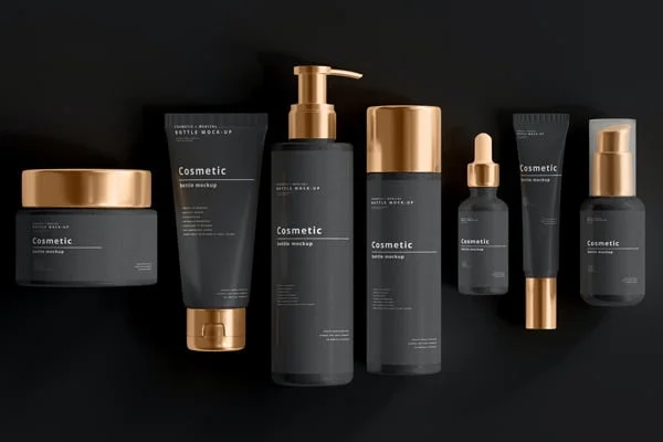 cosmetic packaging set after printing