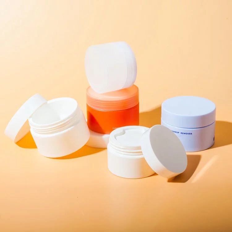 PP plastic 4 oz cosmetic jars with lids