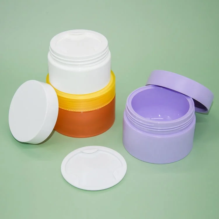 colorful 4 oz cosmetic jars with lids