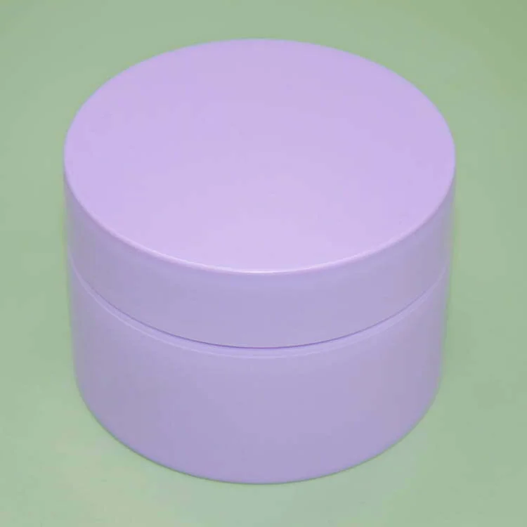 Purple 4 oz cosmetic jars with lids