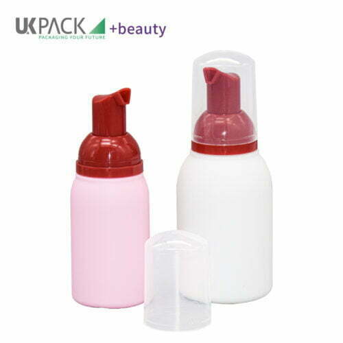 50ml and 100ml HDPE foam pump bottles for hand soap and facial cleanser