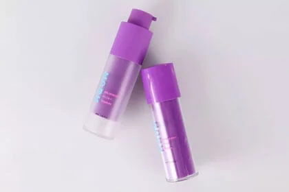 보라색 회전식 에어리스 펌프 병 30ml