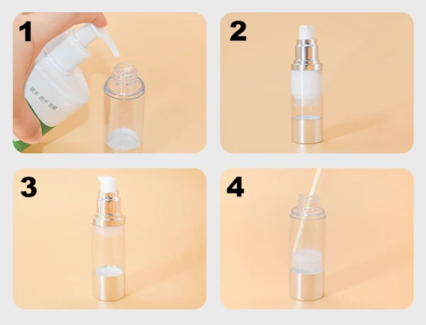 how to use aluminum airless bottles