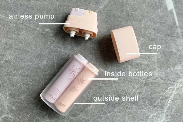 structure of dual chamber airless bottle structure of dual chamber airless bottle