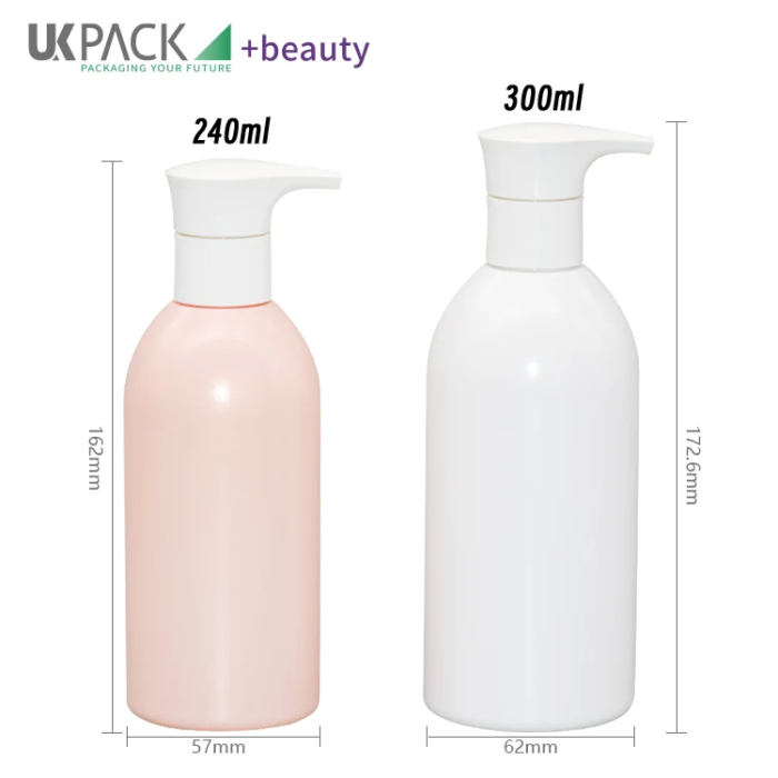 empty PET lotion bottle 240ml 300ml with pump head-2