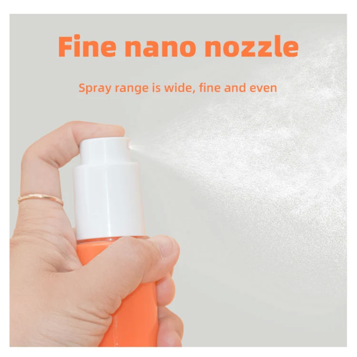 biodegradable plastic spray bottle with fine nano nozzle