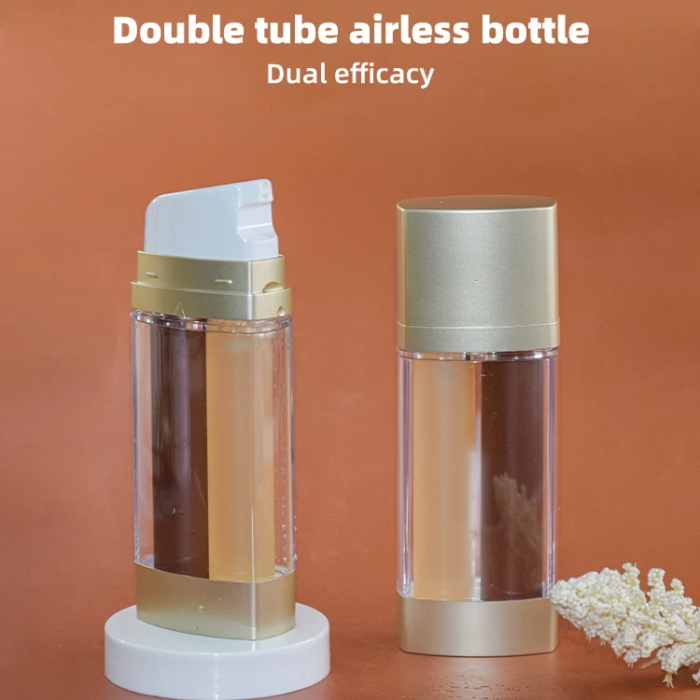 dual chamber airless treatment pump bottle - 3
