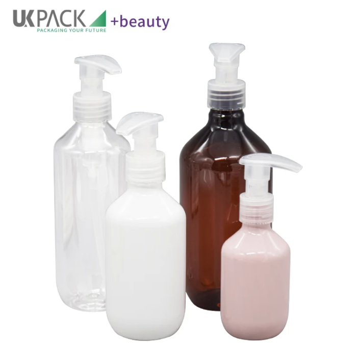 wholesale PET 150ml body lotion bottle 300ml 400ml 500ml with all plastic pump