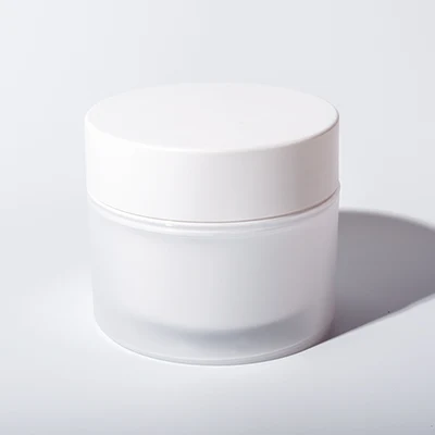 frosted cosmetic jars - 1