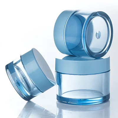 blue cosmetic jars - 1