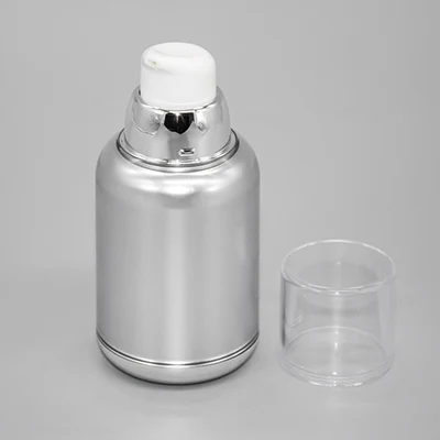 silver airless pump bottles - 1