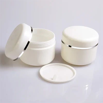 white cosmetic jars - 1