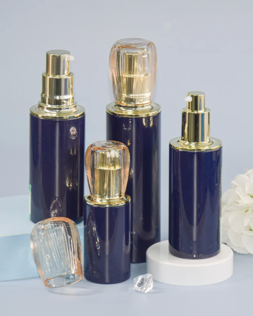 luxury skincare blue bottle set - 1