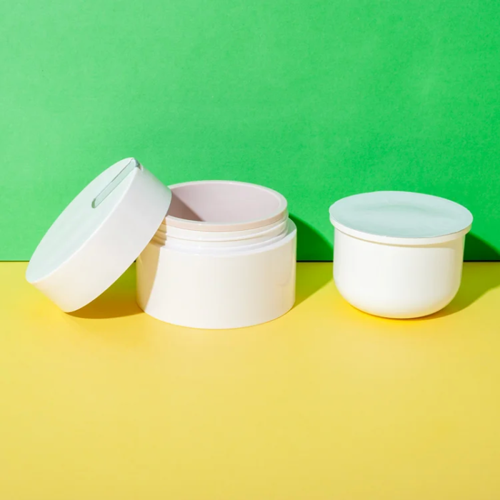 pp refillable cosmetic jar with spatula 100g - 2