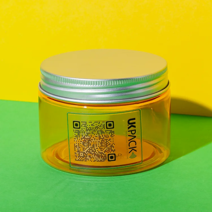 PET cosmetic jar with aluminum lid 150ml - 1