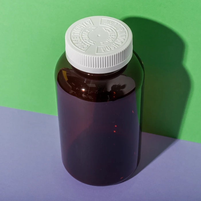 PET plastic 750cc amber Vitamin bottle - 3