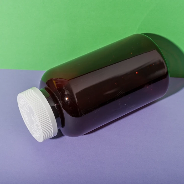 PET plastic 750cc amber Vitamin bottle - 4