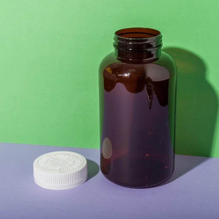 PET plastic 750cc amber Vitamin bottle - 5