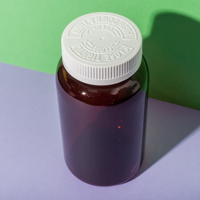PET plastic amber 520cc supplement bottle - 3