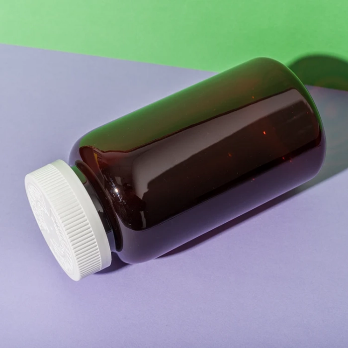 PET plastic amber 520cc supplement bottle - 4