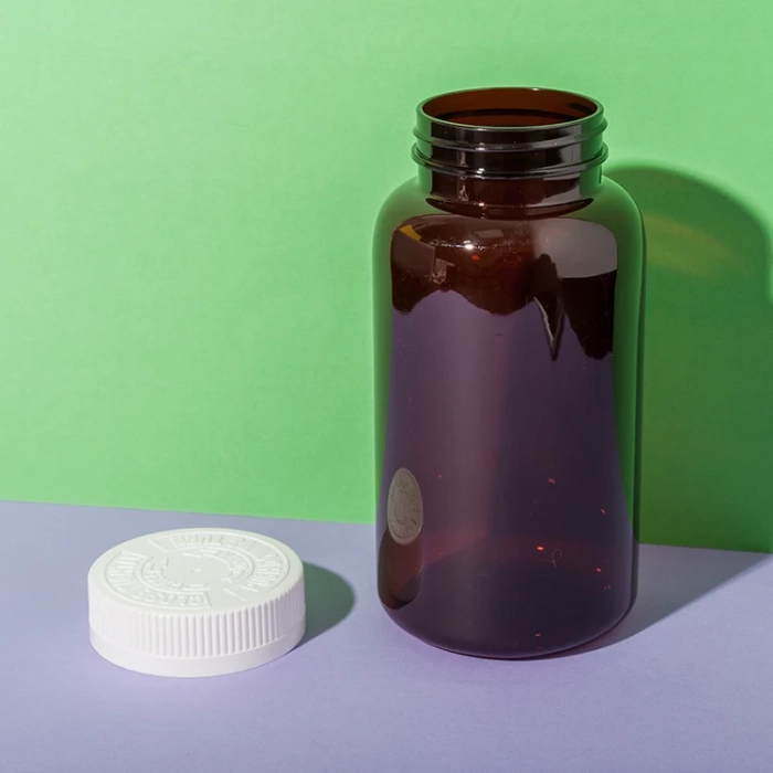 PET plastic amber 520cc supplement bottle - 5