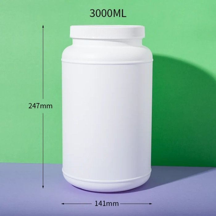 hdpe large protein powder container 3000ml - 2