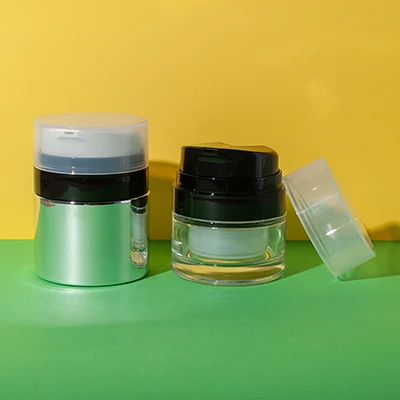 refillable glass airless pump jar 30ml 50ml - 2