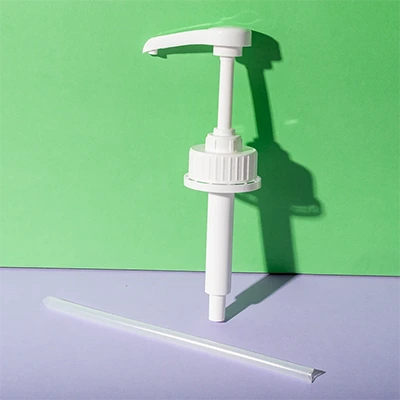ribbed 43-410 syrup pump with tamper evident cap 8ml - 8