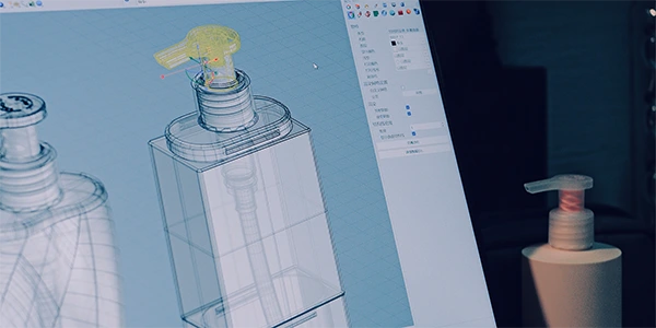 cosmetic packaging cad design pump bottle ukpack - 1