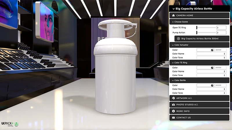 3D configurator for cosmetic packaging - ukpack