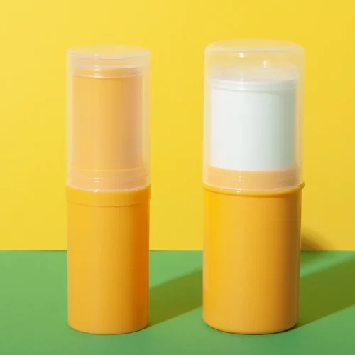 8g 15g orange deodorant containers with clear cap - 1