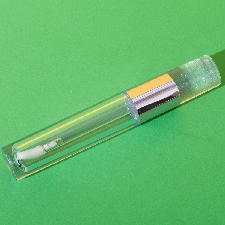 3.7ml tall petg lip gloss tube with clear glitter cap - 4