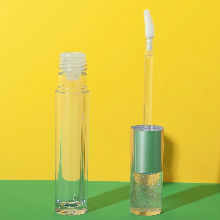 3.7ml tall petg lip gloss tube with clear glitter cap - 6