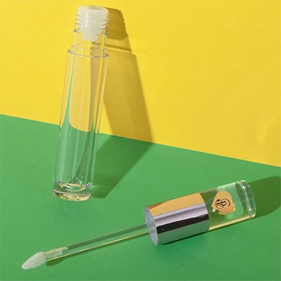 3.7ml tall petg lip gloss tube with clear glitter cap - 7
