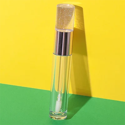 3.7ml トール PETG リップグロスチューブ（透明グリッターキャップ付き） - 8