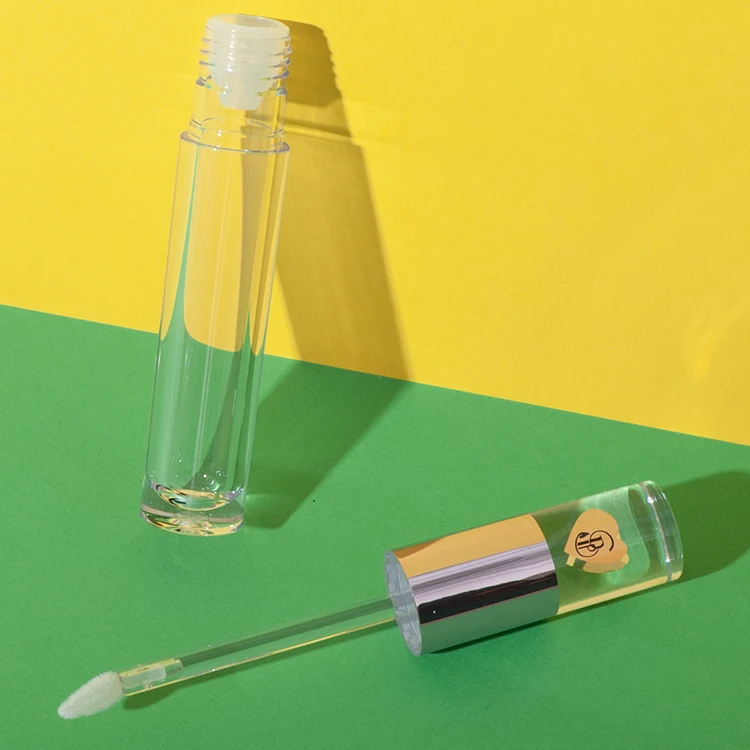 3.7ml tall petg lip gloss tube with hot-stamped cap - 3