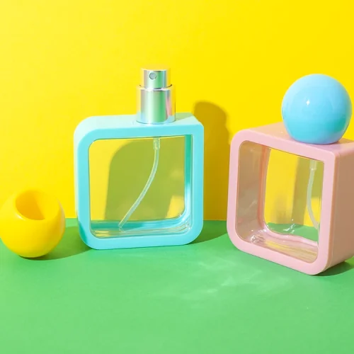40ml square perfume bottle with spherical cap - 1