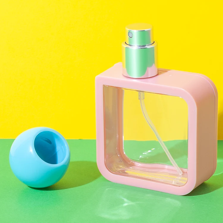 40ml square perfume bottle with spherical cap - 3