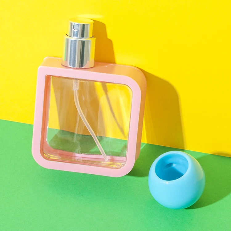 40ml square perfume bottle with spherical cap - 4