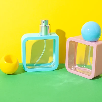 Flacone di profumo quadrato da 40 ml con tappo sferico - 6