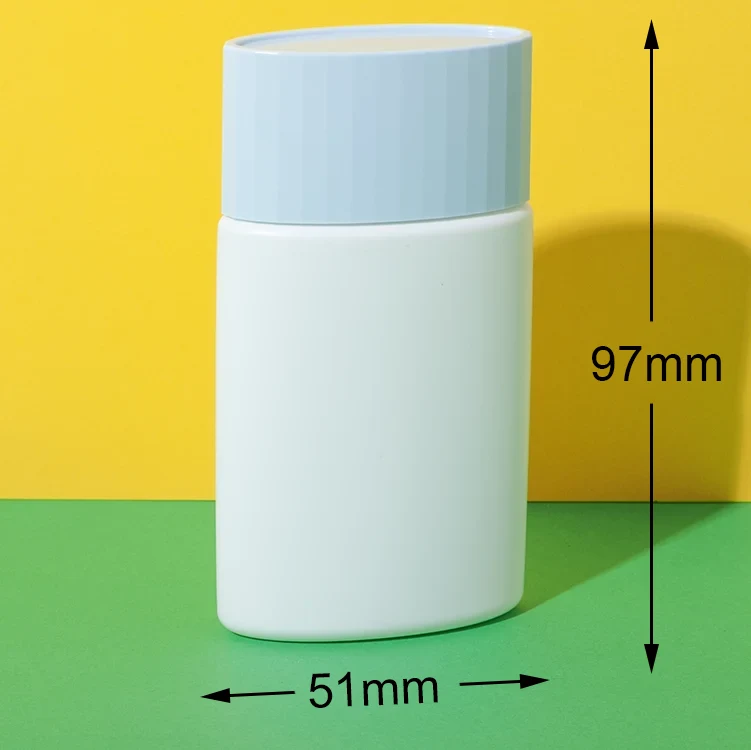 50ml hdpe tottle squeeze bottle ribbed screw cap - 5