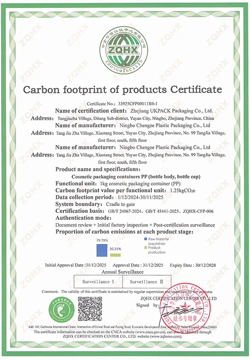 carbon footprint of products certificate - ukpack