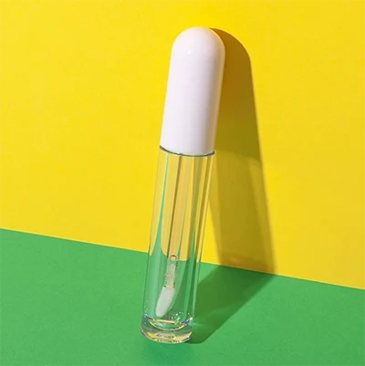 透明リップグロスチューブ（ピンクキャップ付き）5ml - 5個