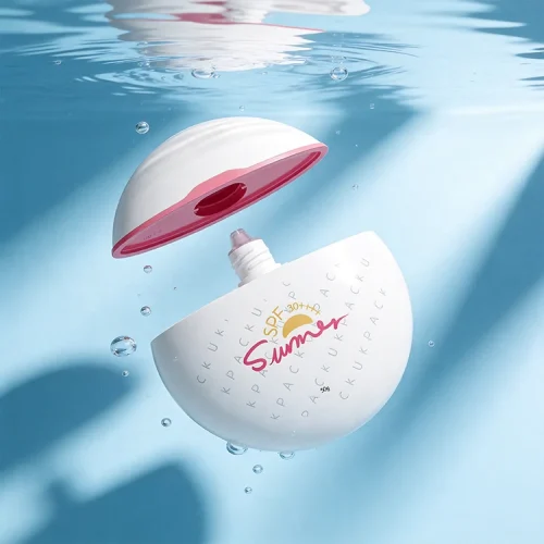 50ml hdpe roundy tottle bottle for sunscreen and hand cream - 1