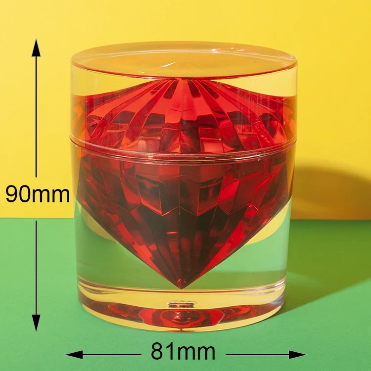 PMMA diamond shape luxury cosmetic jars 15ml 30ml 50ml - 10