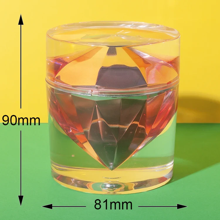 PMMA diamond shape luxury cosmetic jars 15ml 30ml 50ml - 12
